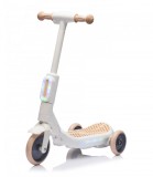 Cumpara ieftin Trotineta electrica cu aburi si lumini pentru copii, cu 3 roti, stabila, Kinderauto Aquamist, 30W, 6V 4.5Ah, alba