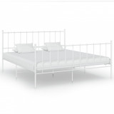 VidaXL Cadru de pat, alb, 160x200 cm, metal
