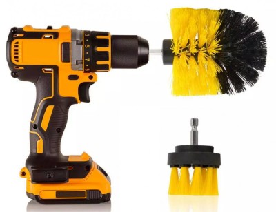 Set 2 Perii Mocheta &amp;amp; Uz Casnic/Profesional Detailing Carpet Brush cu Adaptor Bormasina foto