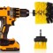 Set 2 Perii Mocheta &amp; Uz Casnic/Profesional Detailing Carpet Brush cu Adaptor Bormasina