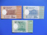 Tajikistan 1999 - Lot 3 bancnote - 1 Diram / 5 Dirams / 20 Dirams (278)