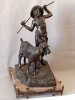 Sculptura antica Italiana Napolitana semnata Tommaso Campaiola 48,8x33x25,7, Animale, Bronz, Europa