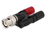 Adaptor Banană 4mm 60VDC cu Mufă BNC