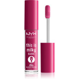 NYX Professional Makeup This is Milky Gloss Milkshakes lip gloss hidratant produs parfumat culoare 12 Malt Shake 4 ml