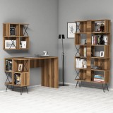 Cumpara ieftin Set Birou si Biblioteca Extra2 Walnut-Negru