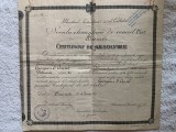 Diploma de Absolvire Scoala Elementara de Comert , Regatul Romaniei