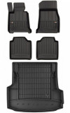 Set Covorase Auto Cauciuc Negro Bmw Seria 3 F34 2012&rarr; Pro Line Tip Tavita 3D 3D407688 + Tavita Portbagaj Negro Bmw Seria 3 F34 Gran Turismo 2013&rarr; TM54