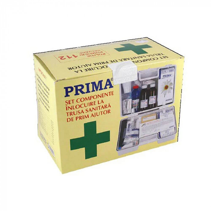 Kit de Inlocuire Trusa Medicala Prim Ajutor Fixa, Valabilitate 24 Luni, Kit de Inlocuire pentru Trusa Sanitara, Kit de Inlocuire Componente Trusa Sani