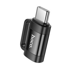 Adaptor OTG Hoco Type-C la Lightning, UA31E, Negru