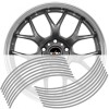Set 16 Inele Autocolante Jante Argintiu Lucios AVEX, 13-19 inch, Sticker Auto, Tuning Exterior