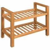 Cumpara ieftin Pantofar cu 2 rafturi, 50x27x40 cm, lemn masiv de stejar