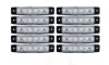 LED LuminI de markaj pentru Camioane Remorca Alb 12v