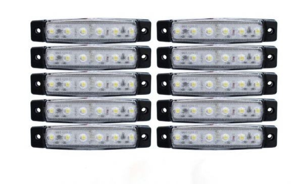 LED LuminI de markaj pentru Camioane Remorca Alb 12v