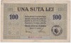 ROMANIA 100 LEI BGR 1917 uzata stampilata