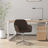 Cumpara ieftin Scaun de birou pivotant, maro &icirc;nchis, material textil
