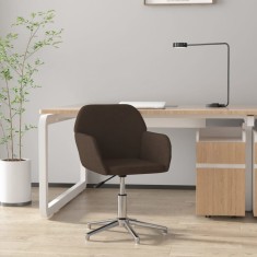 Scaun de birou pivotant, maro &amp;icirc;nchis, material textil foto