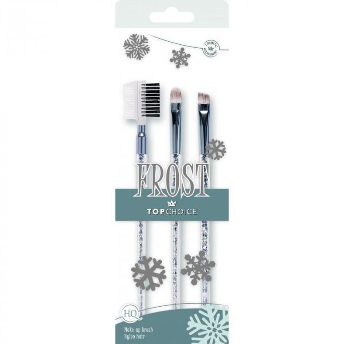 Set 3 pensule pentru machiaj Frost Top Choice 38273, 18 cm