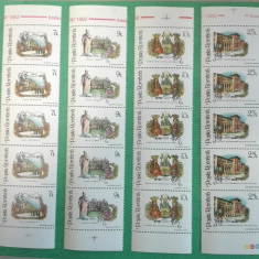 TIMBRE ROMANIA 1992 LP1303 Aniversari -Evenimente -Straif de 5 serii -MNH