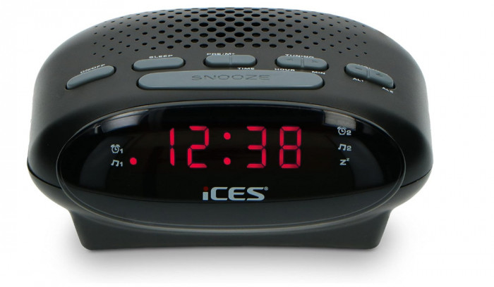 Radio cu ceas Lenco iCES ICR-210, negru - SECOND