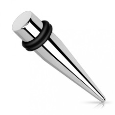 Expander argintiu pentru ureche - Diametru piercing: 8 mm