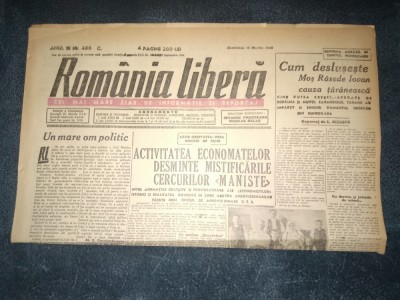 ZIAR ROMANIA LIBERA 10 MARTIE 1946 foto