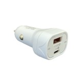 Cumpara ieftin Incarcator Priza Auto 20W PD QC 3.0, 2 Porturi USB A + USB C, Cablu Inclus, LDO-R30