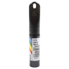 Corector auto Colormix Stift Satin Black, pentru intretinere caroserie, negru satinat, 12.5 ml
