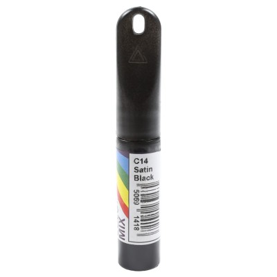Corector auto Colormix Stift Satin Black, pentru intretinere caroserie, negru satinat, 12.5 ml foto