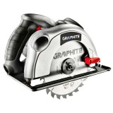 Fierastrau circular Graphite 1200W cu disc 185x20 mm si adancime 65 mm