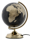 Decoratiune luminoasa Globe Globe, Mauro Ferretti, &Oslash;25x38 cm, 1 x 40W, negru/auriu