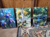 V&acirc;nd postere pe p&acirc;nză inrămate pe ramă de lemn format 30x40 cm