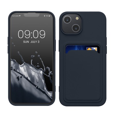 Husa Kwmobile pentru Apple iPhone 14, Albastru, Silicon, 59112.17 foto