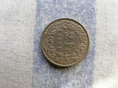 MONEDA 2 FRANCI 1968 B. ELVETIA* foto