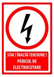 Indicator stai inalta tensiune pericol de electrocutare