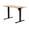 Birou reglabil electric LiftUp inaltime reglabila, controler sus/jos, 1 motor, cadru negru, blat stejar 160x80 cm, nou