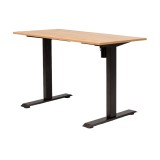 Birou reglabil electric LiftUp inaltime reglabila, controler sus/jos, 1 motor, cadru negru, blat stejar 160x80 cm, nou