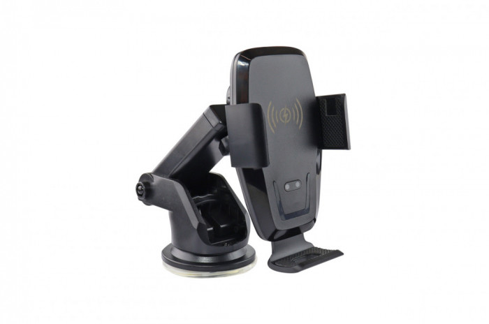 Suport auto cu incarcator wireless AMIO PHW-05, fixare cu ventuza, incarcare Qi, cu brat reglabil AutoDrive ProParts