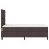 vidaXL Pat cu arcuri cu saltea Maro &icirc;nchis 100 x 200 cm țesătură 3339444