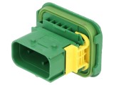 Conector automotive tată HEAVY, 10 pini, drept, crimpat