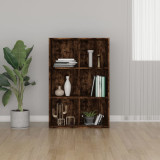 Biblioteca/dulap, stejar fumuriu, 66x30x98 cm, lemn prelucrat GartenMobel Dekor, vidaXL