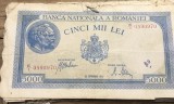 (BNK A) Romania bancnota 5000 lei 10 septe,brie 1943