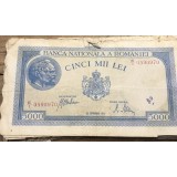 (BNK A) Romania bancnota 5000 lei 10 septe,brie 1943