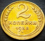 Moneda istorica 2 COPEICI - URSS / RUSIA, anul 1938 * cod 3541