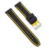 Curea de ceas neagr? cu inser?ii galbene WZ764 &ndash; 18 / 20 / 22 / 24 mm WZ764, Time Veranda
