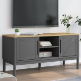 Cumpara ieftin Dulap TV &quot;FLORO&quot;, gri, 114x43x55 cm, lemn masiv de pin