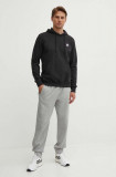 Adidas Originals hanorac de bumbac barbati, culoarea negru, cu glugă, neted, IW5789