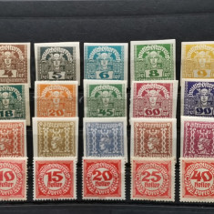 Lot 6 Timbre Austria serii nestampilate