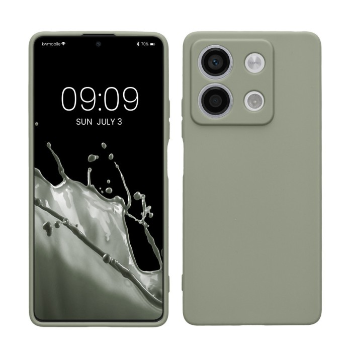 Husa Kwmobile pentru Xiaomi Redmi Note 13, Verde, Silicon, KWM000020LK003C