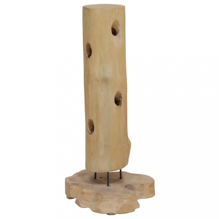 vidaXL Suport 8 sticle de vin, 40 x 30 x 80 cm, lemn masiv de tec