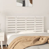 Tăblie de pat pentru perete, alb, 126x3x63 cm, lemn masiv pin, vidaXL